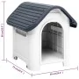 Dog kennel in gray polypropylene 59x75x66 cm by vidaXL, Dog kennels - Ref: Foro24-152226, Price: 78,37 €, Discount: %
