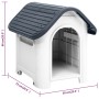 Hundehütte aus Polypropylen grau 59x75x66 cm von vidaXL, Hundehütten - Ref: Foro24-152226, Preis: 79,76 €, Rabatt: %