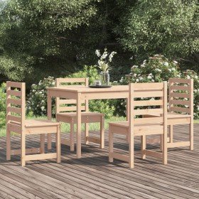 Juego de comedor de jardín 5 piezas madera maciza de pino en Conjuntos de jardín | Comprar online en Foro24