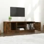 Smoked oak plywood TV cabinet 102x35x36.5 cm by vidaXL, TV Furniture - Ref: Foro24-817132, Price: 67,13 €, Discount: %