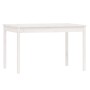 Juego de comedor de jardín 5 piezas madera maciza pino blanco