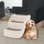 Folding dog ladder 3 steps cream plastic 50x38x38cm by vidaXL, Pet Steps and Ramps - Ref: Foro24-152233, Price: 53,47 €, Disc...