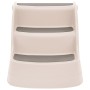 Klappbare Hundeleiter 3 Stufen aus cremefarbenem Kunststoff 50x38x38cm von vidaXL, Stufen und Rampen für Haustiere - Ref: For...