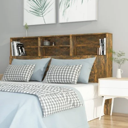 Mueble cabecero color roble ahumado 160x19x103,5 cm de vidaXL, Cabeceros y pies de cama - Ref: Foro24-817252, Precio: 62,29 €...