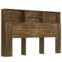 Mueble cabecero color roble ahumado 160x19x103,5 cm de vidaXL, Cabeceros y pies de cama - Ref: Foro24-817252, Precio: 62,29 €...