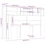 Mueble cabecero color roble ahumado 160x19x103,5 cm de vidaXL, Cabeceros y pies de cama - Ref: Foro24-817252, Precio: 62,29 €...