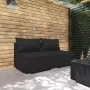 Set de muebles de jardín 2 pzas y cojines ratán sintético negro de vidaXL, Conjuntos de jardín - Ref: Foro24-3101392, Precio:...