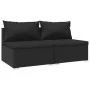 Set de muebles de jardín 2 pzas y cojines ratán sintético negro de vidaXL, Conjuntos de jardín - Ref: Foro24-3101392, Precio:...