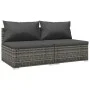 2-teiliges Gartenmöbel-Set und graue synthetische Rattankissen von vidaXL, Gartensets - Ref: Foro24-3101397, Preis: 166,22 €,...