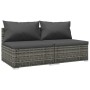 2-teiliges Gartenmöbel-Set und graue synthetische Rattankissen von vidaXL, Gartensets - Ref: Foro24-3101397, Preis: 176,93 €,...