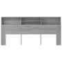 Möbel mit Kopfteil in Sonoma-Grau, 220 x 19 x 103,5 cm von vidaXL, Kopf- und Fußteile - Ref: Foro24-817262, Preis: 78,37 €, R...