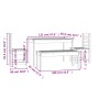 Juego de comedor para jardín 4 pzas madera maciza abeto Douglas