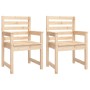 Juego de comedor de jardín 11 piezas madera maciza de pino