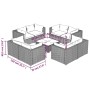 9-teiliges Gartenmöbel-Set und graue synthetische Rattankissen von vidaXL, Gartensets - Ref: Foro24-3101565, Preis: 1,00 €, R...