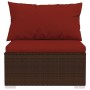 2-piece garden furniture set and brown synthetic rattan cushions by vidaXL, Garden sets - Ref: Foro24-3101395, Price: 185,67 ...