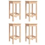 Set de mesa y taburetes altos jardín 5 pzas madera maciza pino