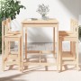 Mesa y taburetes altos jardín 5 piezas madera maciza de pino