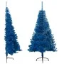 Half artificial Christmas tree with blue PVC support 180 cm by vidaXL, Christmas trees - Ref: Foro24-344682, Price: 25,57 €, ...