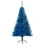Half artificial Christmas tree with blue PVC support 180 cm by vidaXL, Christmas trees - Ref: Foro24-344682, Price: 25,57 €, ...