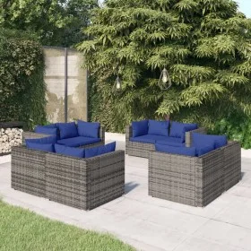 8-piece garden sofa set and gray synthetic rattan cushions by vidaXL, Garden sets - Ref: Foro24-3101558, Price: 632,77 €, Dis...