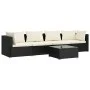 5-piece garden sofa set with black synthetic rattan cushions by vidaXL, Garden sets - Ref: Foro24-3101431, Price: 414,96 €, D...