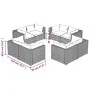 8-teiliges Gartenmöbel-Set und schwarze synthetische Rattankissen von vidaXL, Gartensets - Ref: Foro24-3101553, Preis: 910,38...
