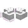 8-teiliges Gartenmöbel-Set und schwarze synthetische Rattankissen von vidaXL, Gartensets - Ref: Foro24-3101553, Preis: 946,55...