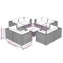 9-teiliges Gartenmöbel-Set und schwarze synthetische Rattankissen von vidaXL, Gartensets - Ref: Foro24-3101559, Preis: 910,33...