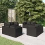 8-teiliges Gartenmöbel-Set und schwarze synthetische Rattankissen von vidaXL, Gartensets - Ref: Foro24-3101552, Preis: 896,43...