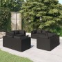 8-teiliges Gartenmöbel-Set und schwarze synthetische Rattankissen von vidaXL, Gartensets - Ref: Foro24-3101552, Preis: 912,41...