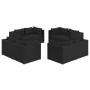 8-teiliges Gartenmöbel-Set und schwarze synthetische Rattankissen von vidaXL, Gartensets - Ref: Foro24-3101552, Preis: 896,43...