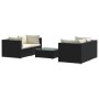 5-teiliges Gartenmöbel-Set und schwarze synthetische Rattankissen von vidaXL, Gartensets - Ref: Foro24-3101479, Preis: 506,94...