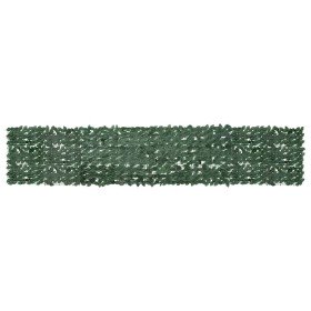 Toldo para balcón con hojas verde oscuro 400x75 cm