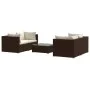 5-piece garden furniture set and brown synthetic rattan cushions by vidaXL, Garden sets - Ref: Foro24-3101482, Price: 416,16 ...