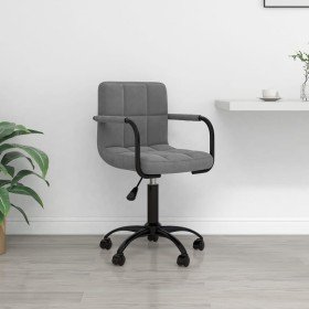Silla de oficina giratoria de terciopelo gris oscuro Silla de oficina giratoria de terciopelo gris oscuro
