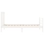 Weißer Massivholzbettrahmen mit Kopfteil 90x200 cm von vidaXL, Betten und Lattenroste - Ref: Foro24-3193777, Preis: 97,05 €, ...