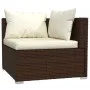 4-teiliges Gartenmöbel-Set und braune synthetische Rattankissen von vidaXL, Gartensets - Ref: Foro24-3101642, Preis: 342,59 €...