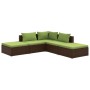 5-piece garden sofa set and brown synthetic rattan cushions by vidaXL, Garden sets - Ref: Foro24-3101612, Price: 486,00 €, Di...
