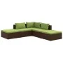 5-piece garden sofa set and brown synthetic rattan cushions by vidaXL, Garden sets - Ref: Foro24-3101612, Price: 476,51 €, Di...