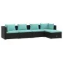 5-piece garden furniture set and black synthetic rattan cushions by vidaXL, Garden sets - Ref: Foro24-3101657, Price: 457,33 ...