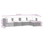 5-teiliges Gartenmöbel-Set und schwarze synthetische Rattankissen von vidaXL, Gartensets - Ref: Foro24-3101657, Preis: 465,14...