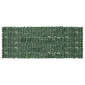 Toldo para balcón con hojas verde oscuro 400x150 cm