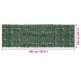 Toldo para balcón con hojas verde oscuro 500x150 cm
