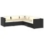 5-teiliges Gartenmöbel-Set und schwarze synthetische Rattankissen von vidaXL, Gartensets - Ref: Foro24-3101695, Preis: 452,88...