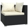 5-teiliges Gartenmöbel-Set und schwarze synthetische Rattankissen von vidaXL, Gartensets - Ref: Foro24-3101695, Preis: 430,94...