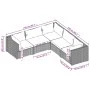 5-teiliges Gartenmöbel-Set und schwarze synthetische Rattankissen von vidaXL, Gartensets - Ref: Foro24-3101695, Preis: 452,88...