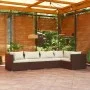 5-teiliges Gartenmöbel-Set und braune Kissen aus synthetischem Rattan von vidaXL, Gartensets - Ref: Foro24-3101690, Preis: 46...
