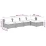 5-teiliges Gartenmöbel-Set und schwarze synthetische Rattankissen von vidaXL, Gartensets - Ref: Foro24-3101625, Preis: 496,04...