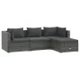 Gartenmöbelset 4-tlg. und Kissen Kunststoff Rattan grau von vidaXL, Gartensets - Ref: Foro24-3101645, Preis: 393,06 €, Rabatt: %
