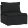 4-teiliges Gartenmöbel-Set und schwarze synthetische Rattankissen von vidaXL, Gartensets - Ref: Foro24-3101640, Preis: 414,01...